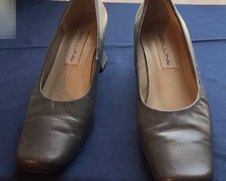 Gray Leathered Heels