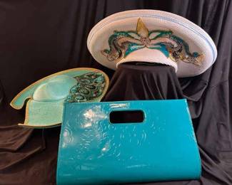Teal In Church Hats Purse