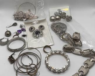 Silver Toned Jewelry Mystery Lot