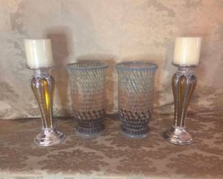 2 Pairs Of Ornate Candle Holders
