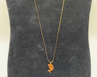 24 14KT Yellow Gold Necklace With 14KT Pendant