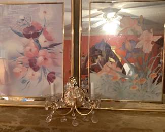 2 Pictures And Chandelier
