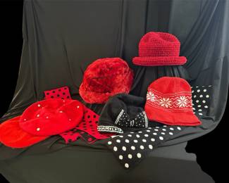 Red Black Cold Weather Accessories For Women