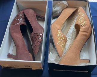 Beige Brown Heels
