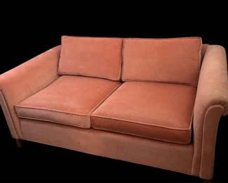 Velvety Peach Love Seat