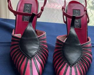 Pink Black Heels