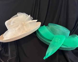 2 Derby Hats With Bows