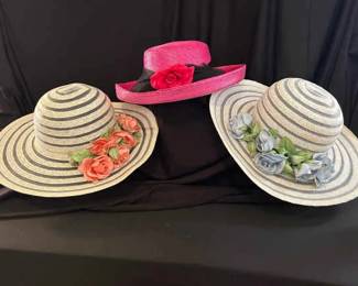 3 Spring Summer Hats With Flowers