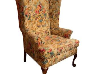 Floral Wing Back Chair