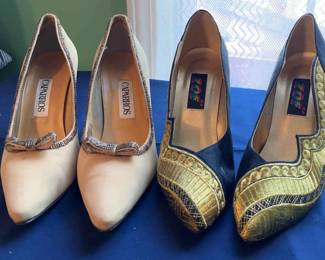 Golden Colored Girl Heels
