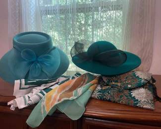 Green And Blue, Hat, Bag, And Scarf Bundle