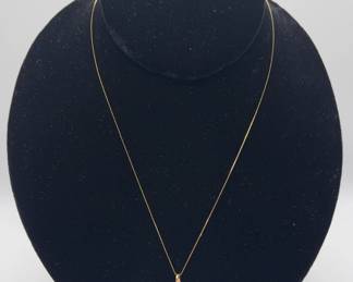 14KT Yellow Gold 16 Necklace With Pendant