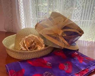 Shining Purple And Gold HatsN Scarf