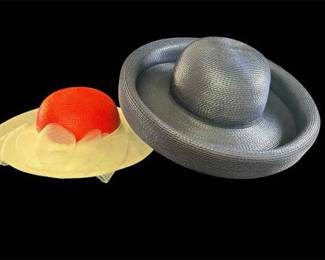 2 Patriotic Straw Hats
