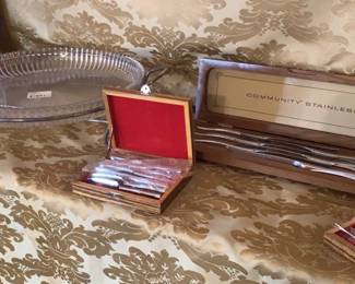 Stainless Ware And 14 Platter With Stand