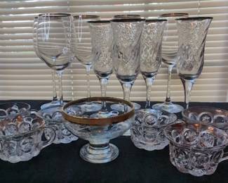 Gold Color Rimmed Glassware