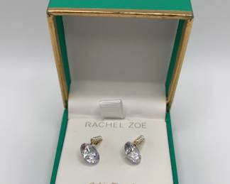Rachel Zoe Cubic Zirconia And Sterling Silver Earrings