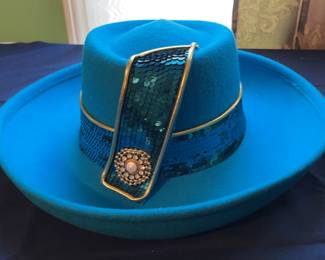 Cyan Blue Custom Hat