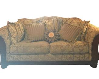 Luxurious Upholstered Sofa With Pillows