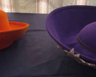 Purple Orange Church Hats