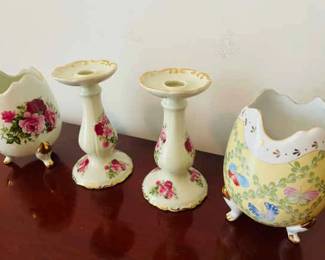Formalities By Baum Bros Egg Vases Candlesticks