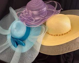 3 Pastel Church Hats
