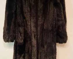 Faux Fur Long Black Coat