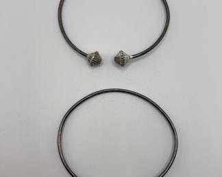 Set Of 2 Sterling Silver Bracelets