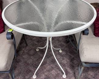 Iron/glass patio table