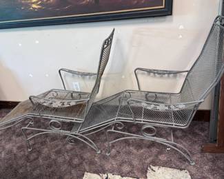 Woodard iron lounge chairs