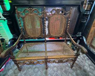 Fabulous Barley Twist Caned Settee