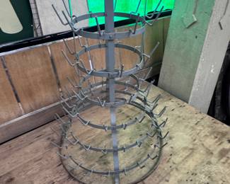 Antique French bottle tree/drying rack