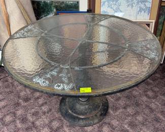Iron/glass patio table
