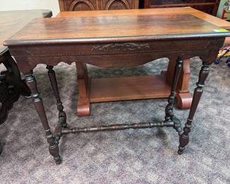 Antique walnut side table