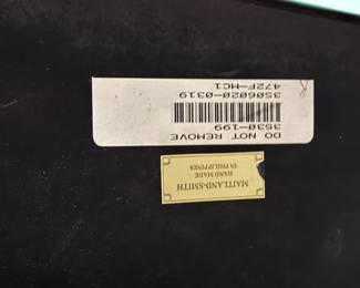 Detail of Maitland Smith Label