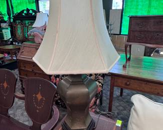 Brass Hollywood Regency style lamp