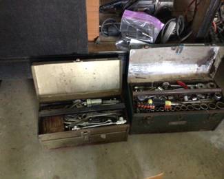 tool boxes with tools