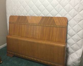 Vintage 1950’s Waterfall full size bed with mattress set $175.