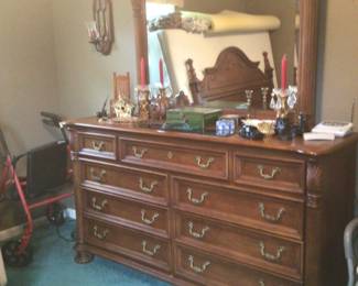 Burlington dresser with mirror (beveled glass) $300.; decor, wall decor