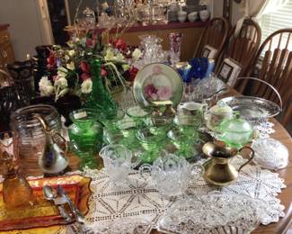 Vintage uranium sherberts; vintage red glass