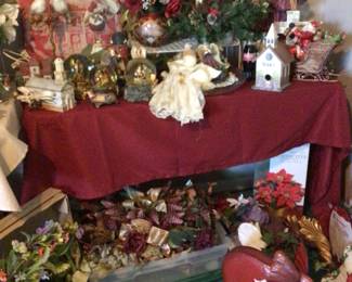 lots of holiday decor
