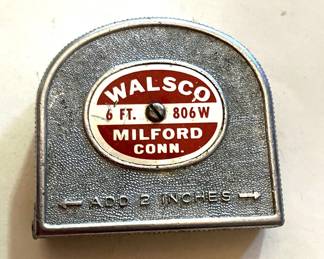 Vintage Tape Measure "Made in USA" for WALSCO, Milford, Conn.