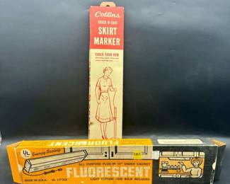 (2) Vintage Products
Collins quick-n-easy skirt marker
Underwriter laboratories UL Fluorescent light fixture