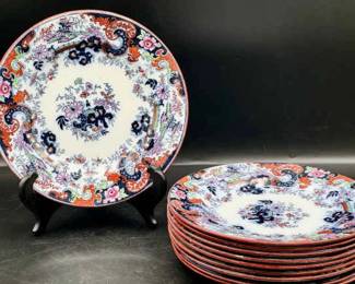 (10) Ridgways Corey Hill 8” Plates