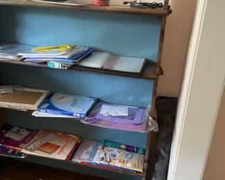 Wood shelving unit