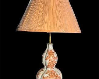 Vintage ceramic gourd shaped lamp 