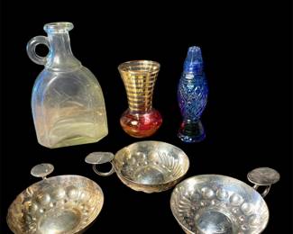 French silverplate wine tasting cups 