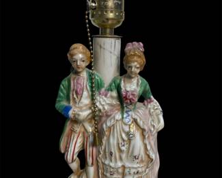 Victorian porcelain figurine lamp from occupied Japan 