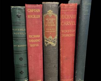 Five antique books 