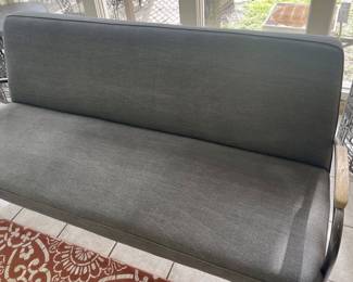Wood, Metal Upholstered Sofa